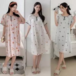 [시노코] 리본 파자마 원피스 홈웨어 잠옷 3종 DR03