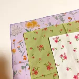 레트로 꽃무늬 순면 여성 손수건 WFFFHJE