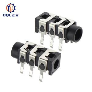 PJ-313 DIP 스테레오 오디오 소켓 휴대폰 잭 커넥터 6 핀 PCB 마운트 3.5mm