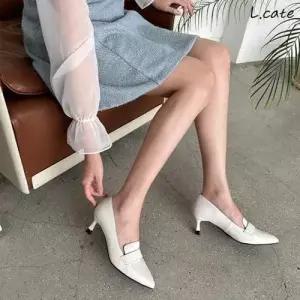 엘케이트 여성 펌프스 SM1615 천연소가죽 스틸레토 로 WFE1271