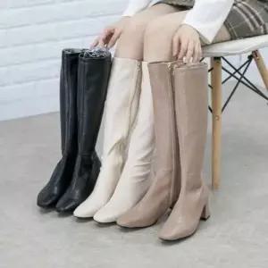 여성 베이직 스판 롱부츠 63355 WFE0D9F