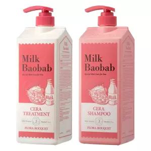 밀크바오밥 세라 샴푸 1.2L + 트리트먼트 1.2L 플로라부케 세트 1개