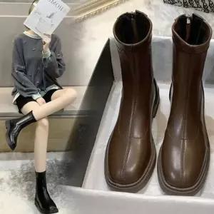 털안감 첼시 지퍼장식 워커힐 앵클부츠 삭스 미들 2컬러 [f976A6F]