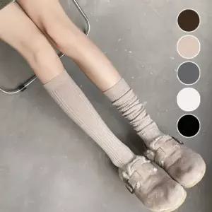 골지니삭스 여성 슬림 종아리 골지 니삭스 반스타킹 롱양말 삭스