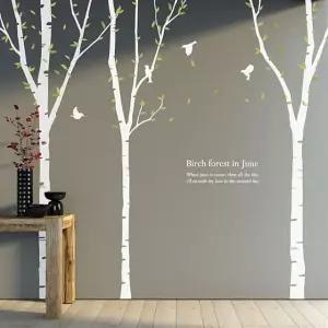 자작나무세그루 자연 셀프인테리어 그래픽스티커 WBWG150 [f453730]