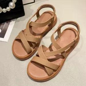 여성 2컬러 착용감 쿠션감 좋은 여름 샌들 뒤꿈치밴딩 WFCF3F4