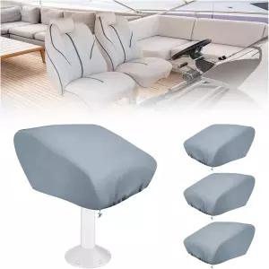 HSOKEW 보트 시트 커버 4Pcs 접이식 W18*D20*H14 고밀도 방수 선장 의자 튼튼한 날씨 추적용 낚시 커버가