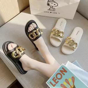 2컬러 여성 블링블링 금장 슬리퍼 여름 사무실슬리퍼 WFB826A