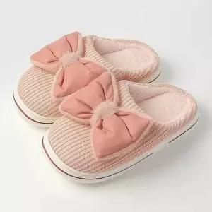 큐티 털슬리퍼 캐릭터 겨울 235-240mm 리본 사무실 WFB2C85