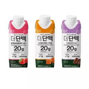 빙그레 더단백 드링크 250ml 딸기4+카라멜4+초코4/유통기한26.06월제품/무배/상세참조