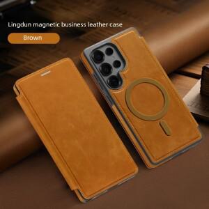 가죽 마그세이프 마그네틱 폰 케이스 삼성 호환 갤럭시 S26 울트라 플러스 S25 엣지 S24 S23PE 무선 충전