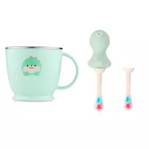 에디슨 양치컵 스텐 칫솔 세트 어린이집 준비물 민트