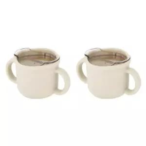 에디슨 유아컵 자기주도 연습용 물컵 크림 150ml X2