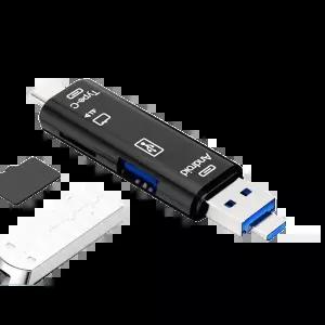 OTG USB 카드리더기 스마트폰호환 MicroUSB Type-C 다기능 U디스크 TF카드