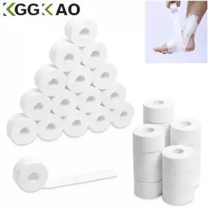 5 롤 2.5/3.8/5cm 스포츠 운동 방수 코튼 화이트 복싱 접착 테이프 스트레인 부상 지원 바인딩 붕대