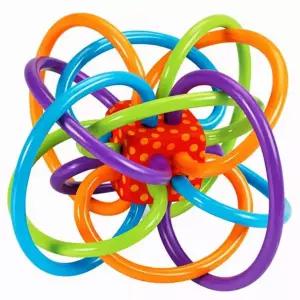 아기 구강 장난감 다채로운 실리콘 신생아 아기 치아 발육기 치발기 안전 안심 베이비 딸랑이 영아 손목