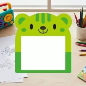 초등학생 유치원 다람쥐 명찰 네임택 그린 10개입