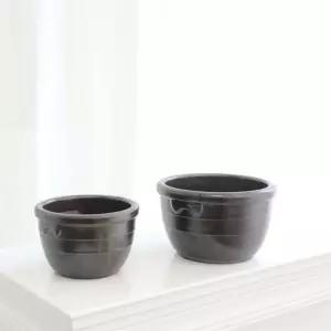 앤틱 낮은 시루 분재 옹기화분 13x8cm 1호 식물집사