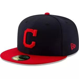 New Era 남성용 클리블랜드 인디언스 59Fifty Home 네이비 정품 모자 70458576 (7, 네이비, 7 3/8