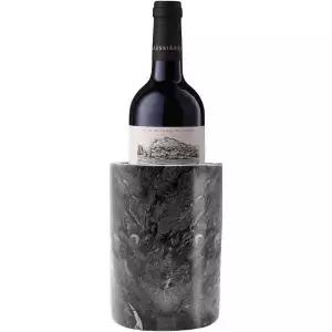 코타 재팬 블랙 마블 스톤 와인 및 샴페인 병 냉각기 - 7인치 X 5인치 우아한 주방 도구 홀더 집에 꼭 필요