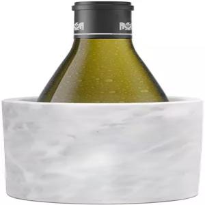 코타 재팬 화이트 마블 스톤 와인 및 샴페인 병 냉각기 - 7인치 X 5인치 우아한 주방 도구 홀더 집에 꼭