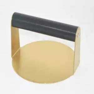 JNXHON 5인치 스테인리스 스틸 스매시 햄버거 프레스 그리들용 베이컨 그릴 마늘 버거 실리콘 핸들이 있는