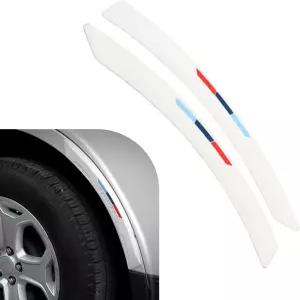 Zosgrow는 PCS 자동차 휠 타이어 눈썹 스트립 2개 스크래치 방지 실리콘 아치 보호대 15.7인치 자체 접착