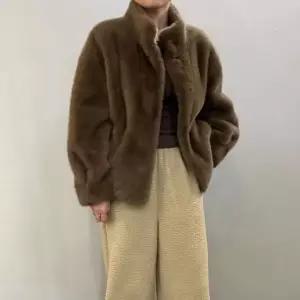 아라모드 안감 스웨이드 페이크퍼 자켓 겨울 아우터 하이넥 코트 하이퀄리티