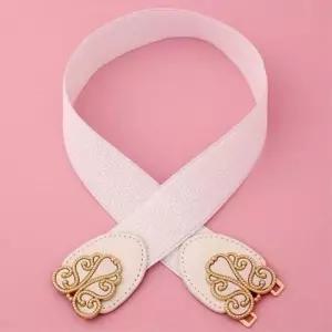 엘레강스 밴드 원피스 포인트 벨트(화이트) WFA7696