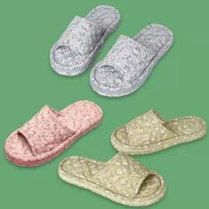 거실 사무실 면 실내 화 3중 쿠션 예쁜 슬리퍼 WF95341