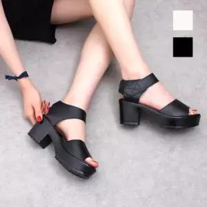 웨지힐 오픈토 여성 여름샌들패션 키높이 통굽 샌들 WF8E8B2