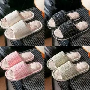 스타일리쉬 편안한 실내용 린넨 코지 슬리퍼 WF8CD36