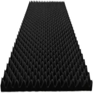 Jdejiela 1팩 달걀 상자 폼 방음 패널 48인치 X24인치 X2인치 음향 고밀도 내화 벽 전문가용 처리(블랙)