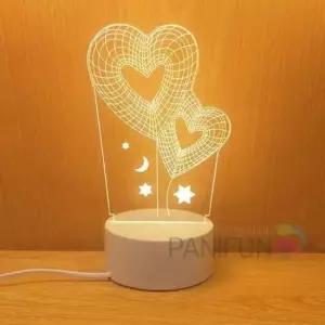 [Deco] 하트 3D 아크릴무드등 무드등선물 미니무드등 안방LED등 침대옆조명 침대조명
