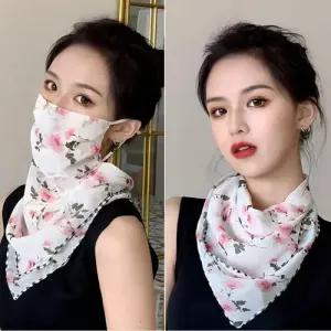 쉬폰 플라워 멀티스카프 얼굴 햇빛가리개 쿨마스크 WF7A1E8