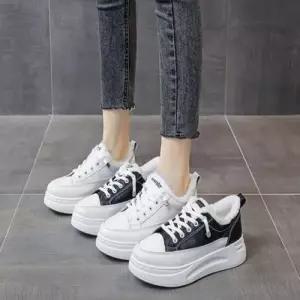 여성 겨울 스니커즈 털안감 키높이 털단화 털운동화 WEA9ECC