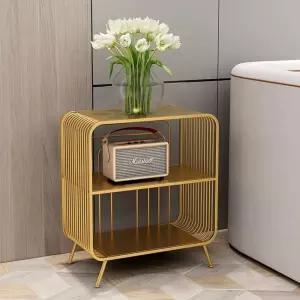 인테리어 소형 책장 골드 프레임 진열장 3단 서재