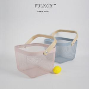 휴대용 속이 빈 철제 아트 수납 바구니 과일 야채 주방 캐비닛 간식 보관 가정용 쇼핑