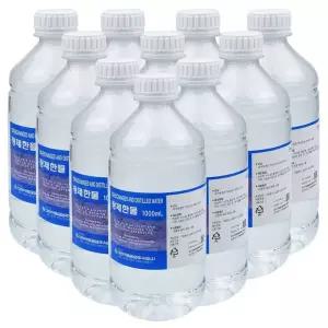 대한약품 정제한물 1000ml 10개 1박스 1L 정재수 멸균 증류수 공업용