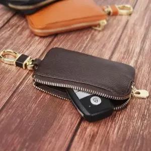 스마트키가죽케이스 가죽 스마트키 케이스 자동차 키홀더 -다크브라운