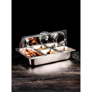 미니 반찬 냉장고 밧드 9칸 셀프바 저온 5cm 소형 이중 스틸 토핑 10cm 쇼케이스