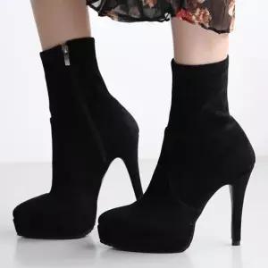 단골언니 스판 스웨이드 가보시 미들부츠 줌인