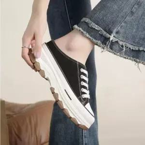 여성 데일리 스니커즈 블로퍼 통굽 캔버스화 뮬 단화 WE62E52