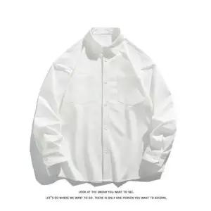 캐주얼 남사친 셔츠 솔리드 바람 빅사이즈 긴팔 원픽1