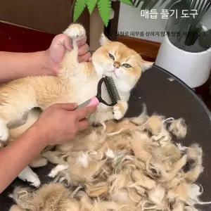 반려동물 미용 브러시 강아지 고양이 털 엉킴 제거 마사지 펫 브러시 관리 빗 세트