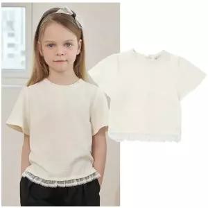 빈2 BA22BL02IV 아동 여아 아이보리 반소매 요루 블라우스
