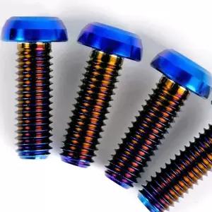 호환  다양한 색상 M5 x 8 9 10 12 14 16 18 20 25 mm GR5 티타늄 합금 A2 버섯형 T25 별모양 볼트 자전거