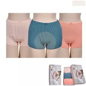 여자 아이 주니어 사각 팬티 3개 세트 편안한 어린이 드로우즈 아동 소형
