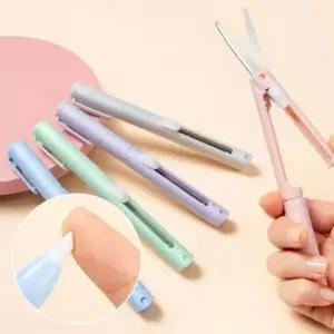 포뇨4  펜타입 세라믹 칼 접이식 가위 2in1 핑크