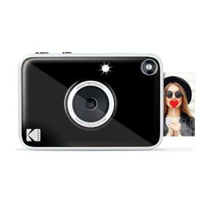 인터랙티브 RGB LED 상태 표시기가 있는 Kodak Printomatic+ 즉석 인쇄 디지털 카메라(블랙) 10MP 휴대용 카메라, Zink 2x3 u201D 스티커 뒷면 사진 용지에 풀 컬러 - 쉽고 재미있게